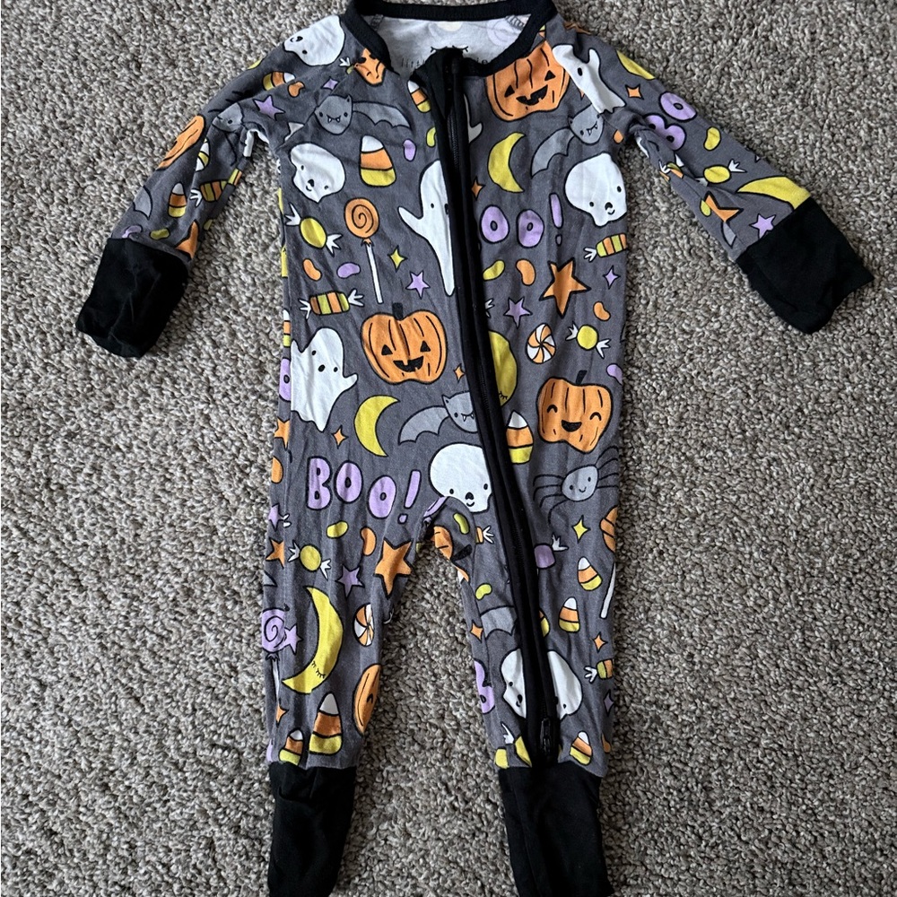 Little Sleepies Spooky Ghost and Pumpkin Footie